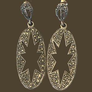 Vintage marcasite star earrings